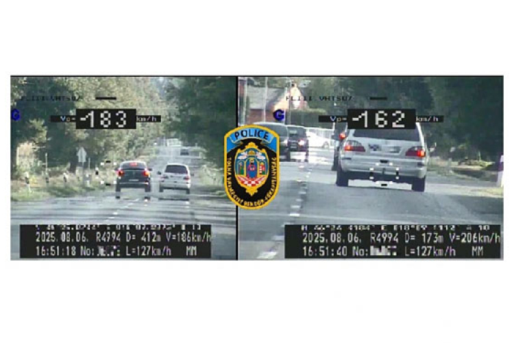 Durva gyorshajtókat mért a traffipax Dombóváron